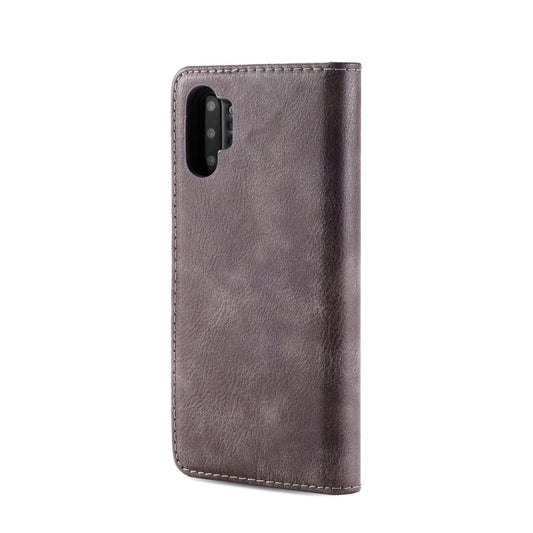DG.MING Crazy Horse Texture Flip Detachable Magnetic Leather Case with Holder & Card Slots & Wallet for Galaxy Note 10+(Grey) by DG.MING