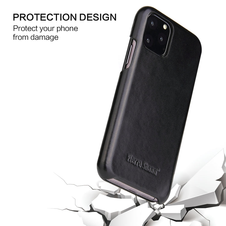 For iPhone 11 Fierre Shann Business Magnetic Horizontal Flip Genuine Leather Case (Black) - iPhone 11 Cases by FIERRE SHANN | Online Shopping UK | buy2fix