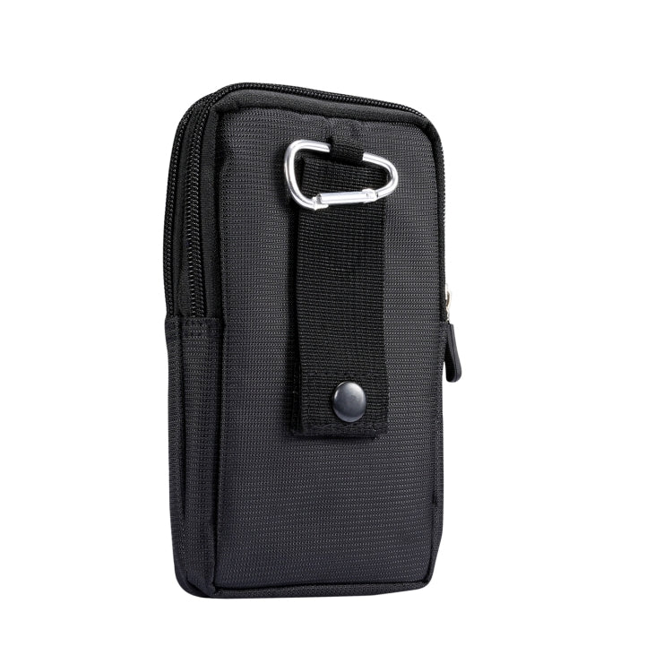 Sports Leisure Drawstring Horizontal Plate Hanging Waist Phone Waist Pack Leather Case, Suitable for 6.7-6.9 inch Smartphones(Black) - Universal Leather Case by buy2fix | Online Shopping UK | buy2fix