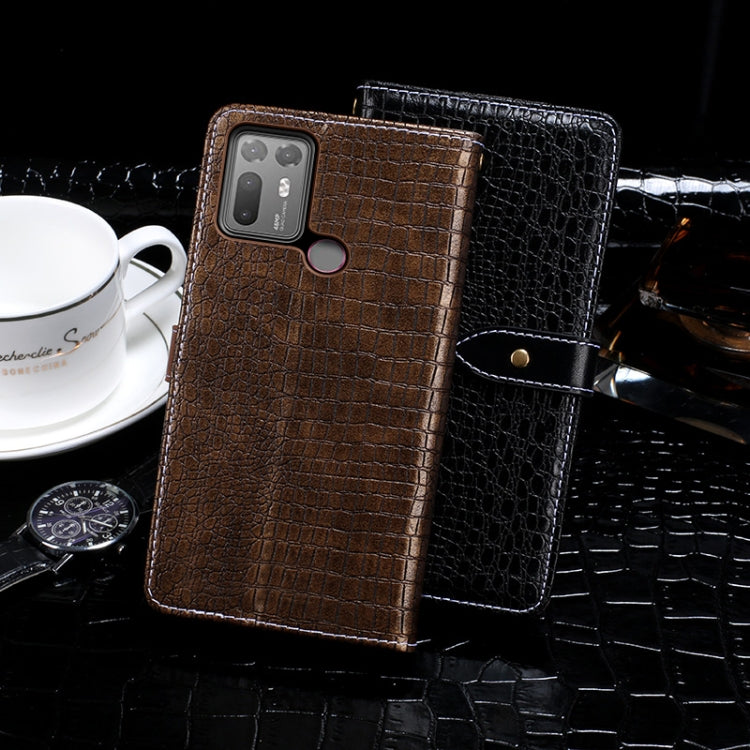 For HTC Desire 20+ idewei Crocodile Texture Horizontal Flip Leather Case with Holder & Card Slots & Wallet(Black) - HTC by idewei | Online Shopping UK | buy2fix