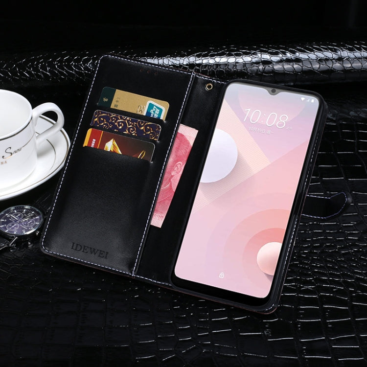 For HTC Desire 20+ idewei Crocodile Texture Horizontal Flip Leather Case with Holder & Card Slots & Wallet(Black) - HTC by idewei | Online Shopping UK | buy2fix