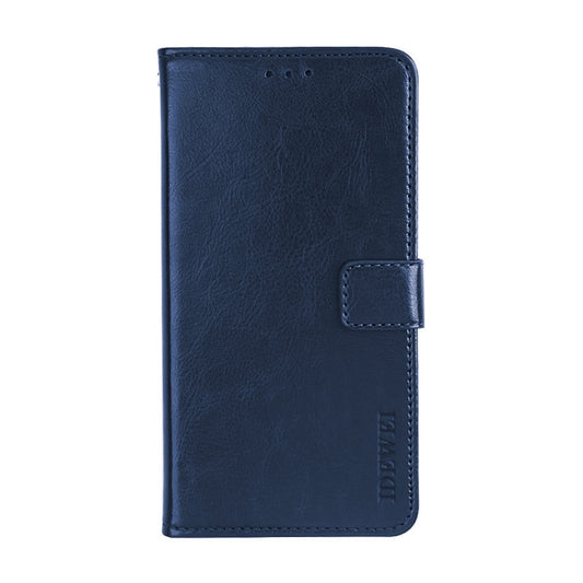 For Infinix Hot 10 idewei Crazy Horse Texture Horizontal Flip Leather Case with Holder & Card Slots & Wallet(Dark Blue) - Infinix Cases by idewei | Online Shopping UK | buy2fix