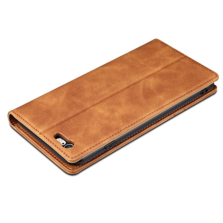 GUSSIM GS-001 Business Style Horizontal Flip Skin Feel PU Leather Case with Holder & Card Slots & Wallet & Photo Frame For iPhone 6 / 6s(Red) - More iPhone Cases by GUSSIM | Online Shopping UK | buy2fix