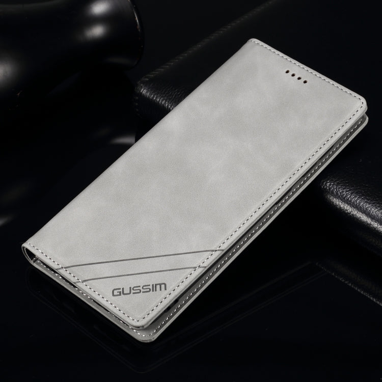 For iPhone 11 Pro GUSSIM GS-001 Business Style Horizontal Flip Skin Feel PU Leather Case with Holder & Card Slots & Wallet & Photo Frame (Gray) - iPhone 11 Pro Cases by GUSSIM | Online Shopping UK | buy2fix