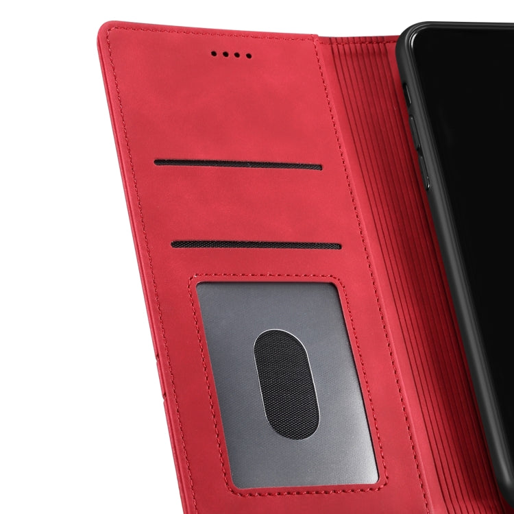 For iPhone 12 / 12 Pro GUSSIM GS-001 Business Style Horizontal Flip Skin Feel PU Leather Case with Holder & Card Slots & Wallet & Photo Frame(Red) - iPhone 12 / 12 Pro Cases by GUSSIM | Online Shopping UK | buy2fix