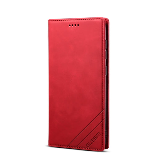 For iPhone X / XS GUSSIM GS-001 Business Style Horizontal Flip Skin Feel PU Leather Case with Holder & Card Slots & Wallet & Photo Frame(Red) - More iPhone Cases by GUSSIM | Online Shopping UK | buy2fix