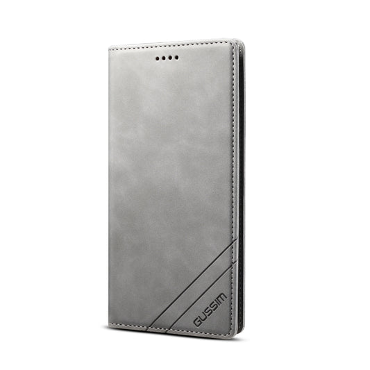For iPhone XS Max GUSSIM GS-001 Business Style Horizontal Flip Skin Feel PU Leather Case with Holder & Card Slots & Wallet & Photo Frame(Gray) - More iPhone Cases by GUSSIM | Online Shopping UK | buy2fix