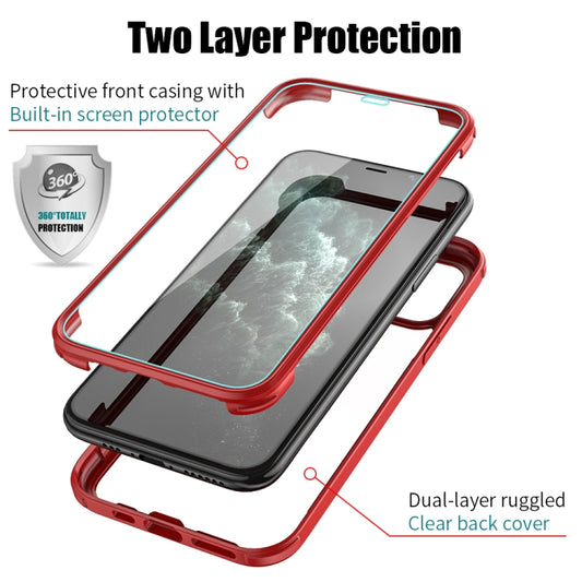 For iPhone 11 Double-sided Plastic Glass Protective Case (Red) - iPhone 11 Cases by buy2fix | Online Shopping UK | buy2fix
