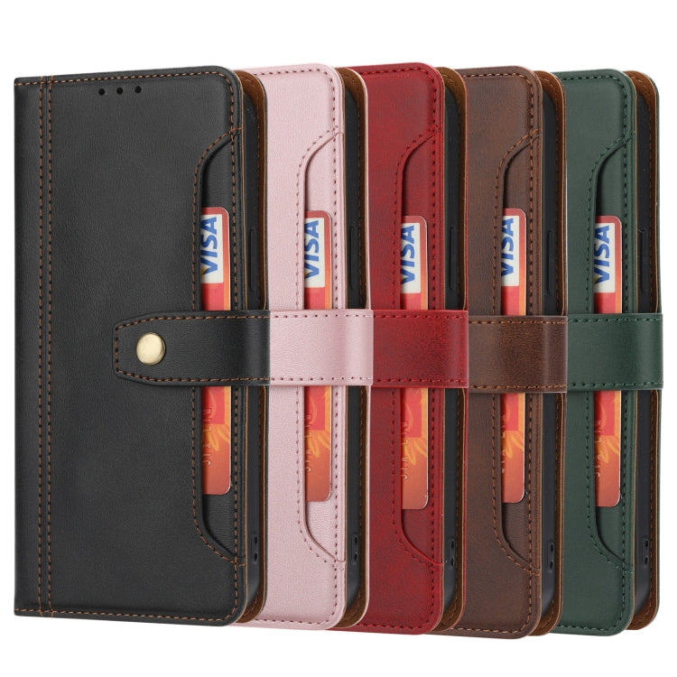 For Huawei P smart 2021 Calf Texture Double Fold Clasp Horizontal Flip Leather Case with Photo Frame & Holder & Card Slots & Wallet(Black) - Huawei Cases by idewei | Online Shopping UK | buy2fix