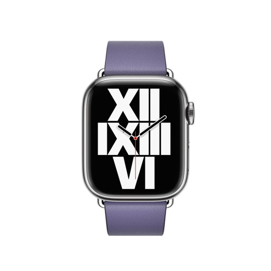 Modern Style Leather Watch Band For Apple Watch 49mm / 46mm / 45mm / 44mm / 42mm(Purple) by buy2fix