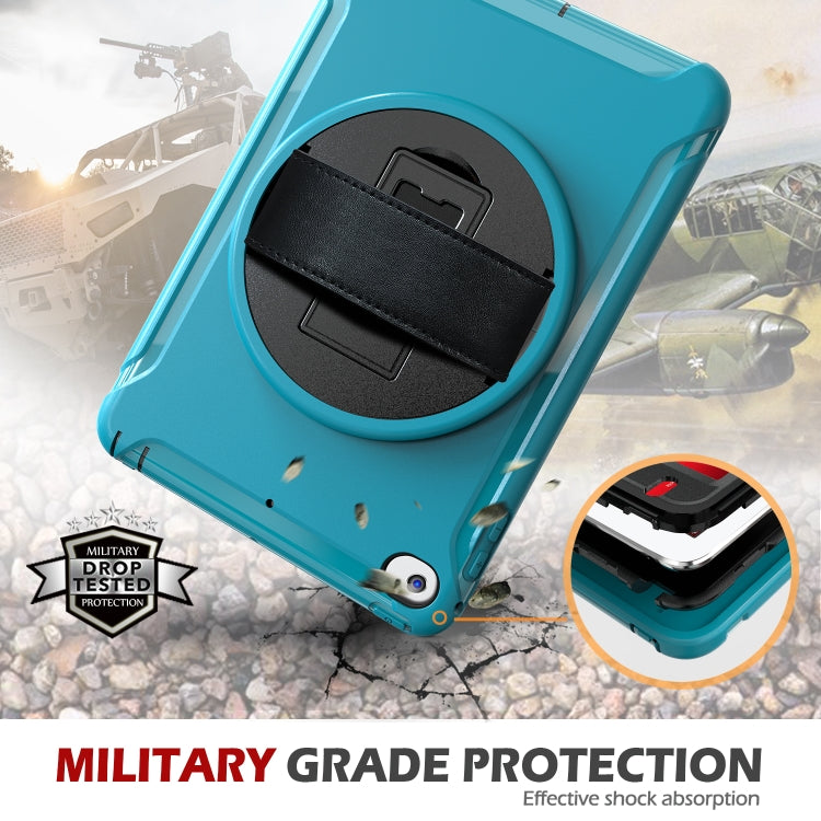 For iPad mini (2019) & mini 4 360 Degree Rotation PC+TPU Protective Cover with Holder & Hand Strap(Light Blue) - iPad mini (2019) / mini 5 Cases by buy2fix | Online Shopping UK | buy2fix