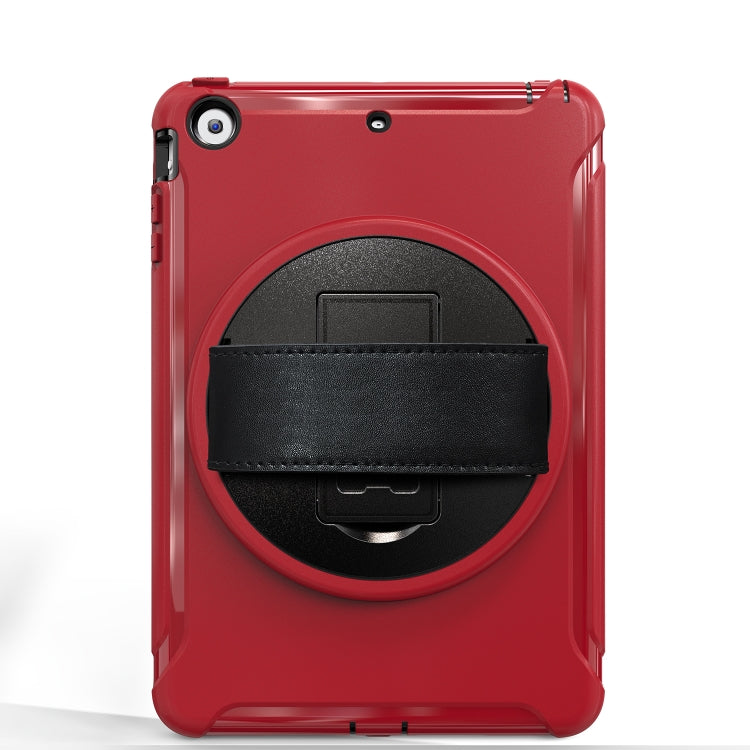 For iPad mini 3 & 2 & 1 360 Degree Rotation PC+TPU Protective Cover with Holder & Hand Strap(Red) - iPad Mini 4 & 3 & 2 & 1 Cases by buy2fix | Online Shopping UK | buy2fix