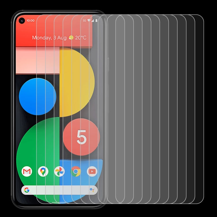 For Google Pixel 5 10 PCS 0.26mm 9H 2.5D Tempered Glass Film by buy2fix