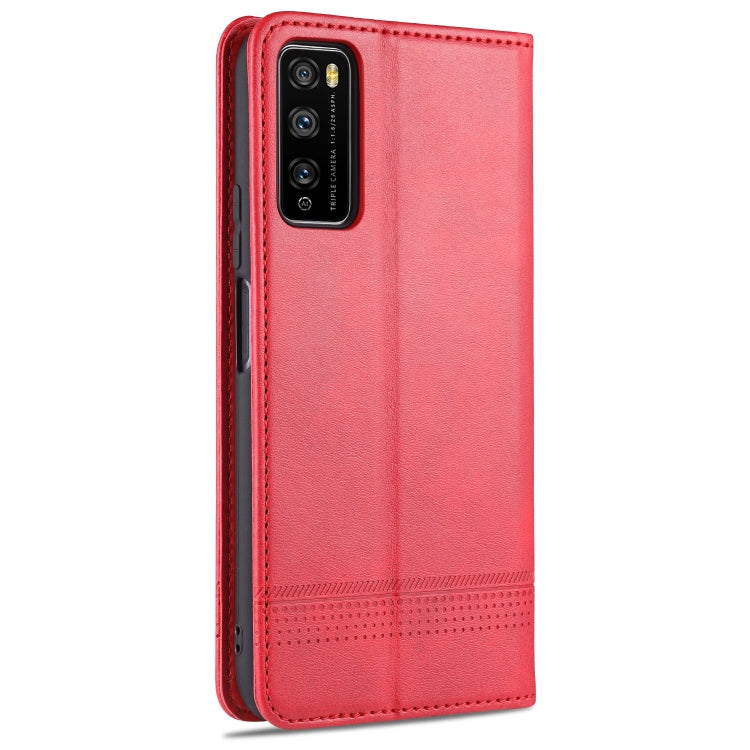 For Huawei Enjoy 20 Pro / Enjoy Z 5G AZNS Magnetic Calf Texture Horizontal Flip Leather Case with Card Slots & Holder & Wallet(Red) - Huawei Cases by AZNS | Online Shopping UK | buy2fix