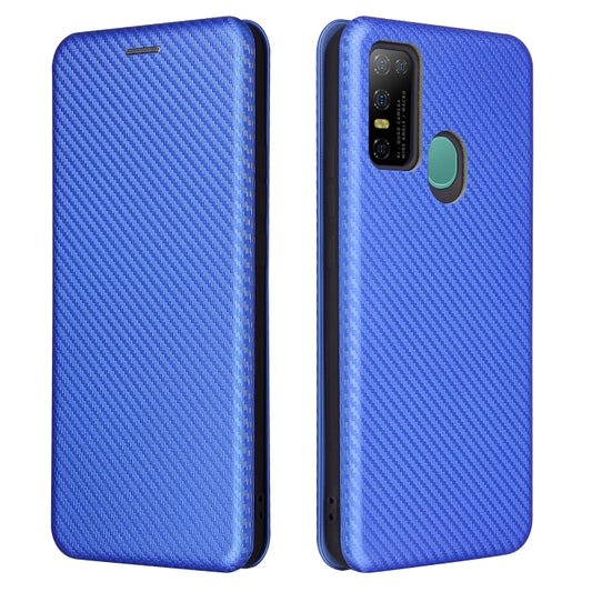 For DOOGEE N30 Carbon Fiber Texture Horizontal Flip TPU + PC + PU Leather Case with Card Slot(Blue) by buy2fix