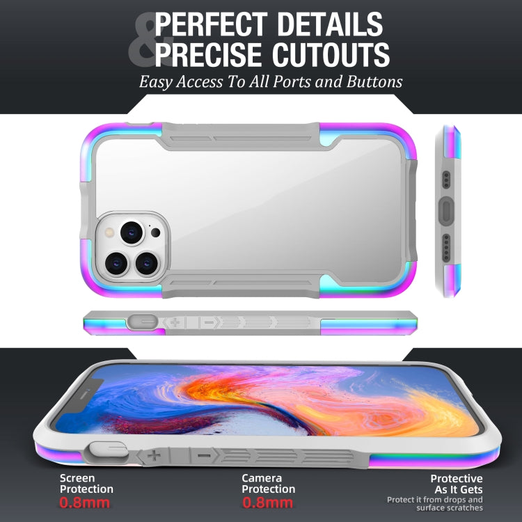 For iPhone 12 iPAKY Thunder Series Aluminum alloy Shockproof Protective Case(Rainbow) - iPhone 12 / 12 Pro Cases by iPAKY | Online Shopping UK | buy2fix