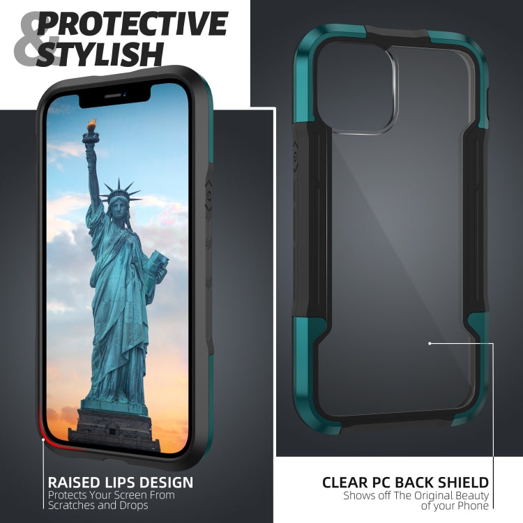 For iPhone 12 Pro Max iPAKY Thunder Series Aluminum alloy Shockproof Protective Case(Green) - iPhone 12 Pro Max Cases by iPAKY | Online Shopping UK | buy2fix