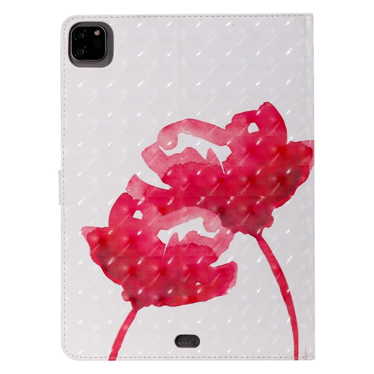 3D Painted Pattern Horizontal Flip Leather Case with Holder & Card Slots & Wallet & Sleep / Wake-up Function For iPad Air 2022 / 2020 10.9 /iPad Pro 11 2020 / 2018(Red Rose) - iPad Air (2022) / (2020) 10.9 Cases by buy2fix | Online Shopping UK | buy2fix