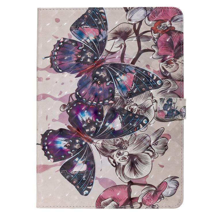 3D Painted Pattern Horizontal Flip Leather Case with Holder & Card Slots & Wallet & Sleep / Wake-up Function For iPad Air 2022 / 2020 10.9 /iPad Pro 11 2020 / 2018(Black Butterfly) - iPad Air (2022) / (2020) 10.9 Cases by buy2fix | Online Shopping UK | buy2fix