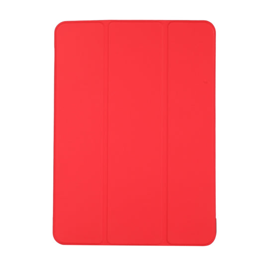 3-folding Skin Texture Horizontal Flip TPU + PU Leather Case with Holder For iPad Air 11 2024 / 2022 / 2020 10.9 (Red) by buy2fix