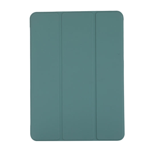 3-folding Skin Texture Horizontal Flip TPU + PU Leather Case with Holder For iPad Air 11 2024 / 2022 / 2020 10.9 (Green) by buy2fix