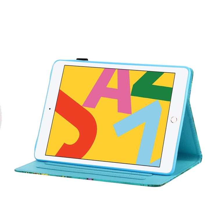Coloured Drawing Stitching Horizontal Flip Leather Case with Holder & Card Slot & Sleep / Wake-up Function For iPad 10.2 2021 / 2020 / 2019 / Air (2019)(Colorful Elephant) - iPad 10.2 Cases by buy2fix | Online Shopping UK | buy2fix