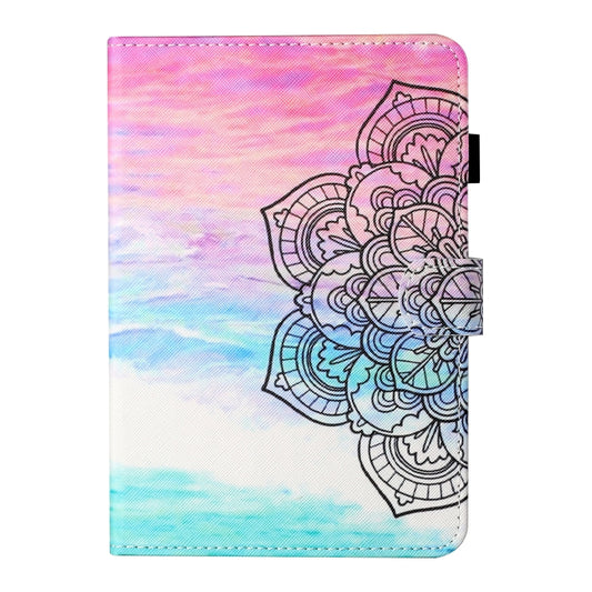 For 8 inch Tablet Universal Coloured Drawing Stitching Horizontal Flip Leather Case with Holder & Card Slot(Colorful Mandala) - 8 inch by buy2fix | Online Shopping UK | buy2fix
