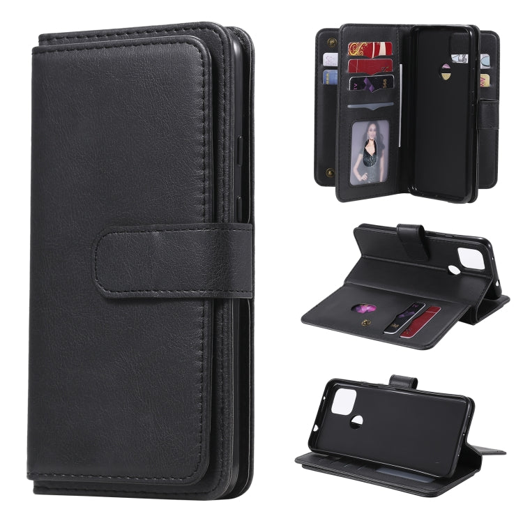 For Google Pixel 5 XL Multifunctional Magnetic Copper Buckle Horizontal Flip Leather Case with Bracket & 10 Card Slots & Wallet & Photo Frame(Black) - Google Cases by buy2fix | Online Shopping UK | buy2fix