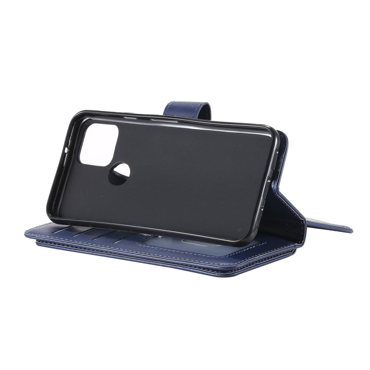 For Google Pixel 5 Multifunctional Magnetic Copper Buckle Horizontal Flip Leather Case with Bracket & 10 Card Slots & Wallet & Photo Frame(Dark Blue) - Google Cases by buy2fix | Online Shopping UK | buy2fix
