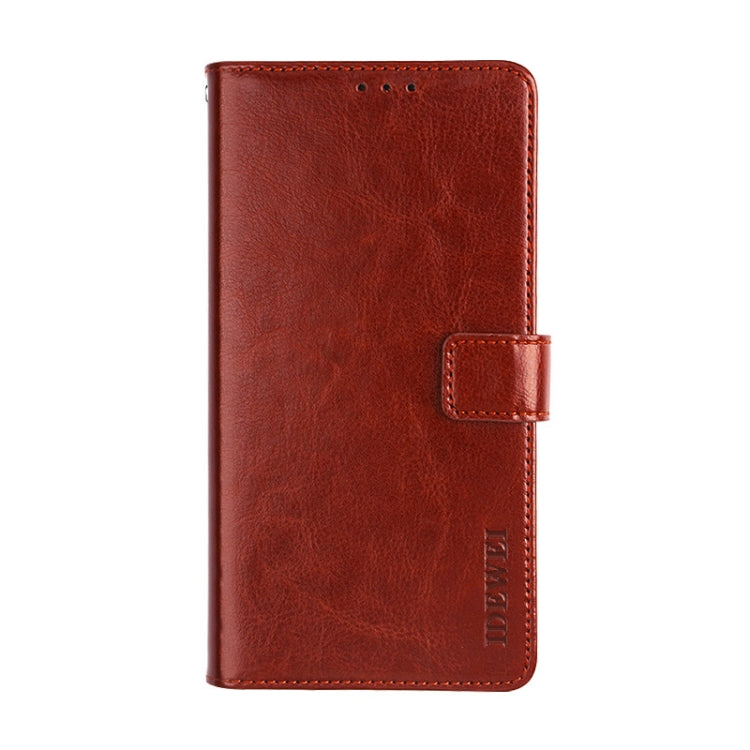 For Fujitsu Arrows RX idewei Crazy Horse Texture Horizontal Flip Leather Case with Holder & Card Slots & Wallet(Brown) - More Brand by idewei | Online Shopping UK | buy2fix
