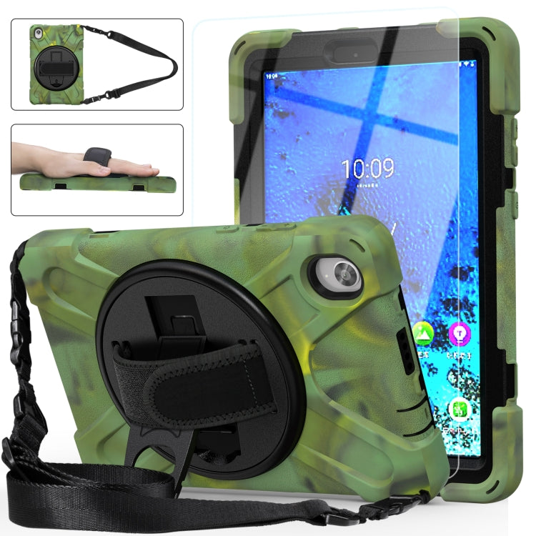 For Lenovo Tab M8 (2020) TB-8705F 8.0 inch Shockproof Colorful Silicone + PC Protective Case with Holder & Shoulder Strap & Hand Strap(Camouflage) - Other Galaxy Tab PC by buy2fix | Online Shopping UK | buy2fix