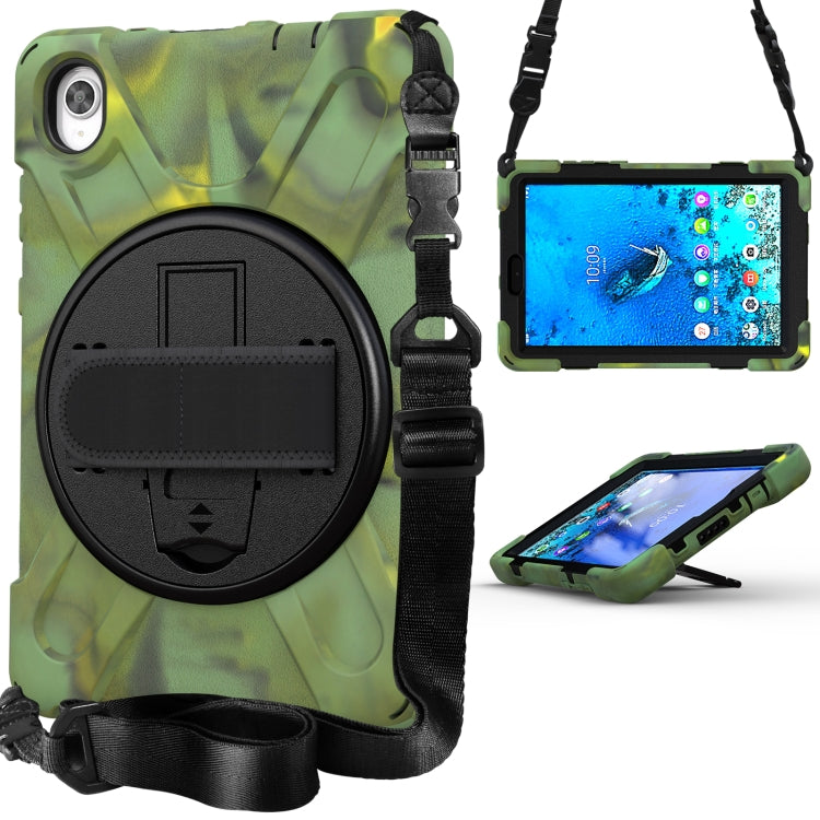 For Lenovo Tab M8 (2020) TB-8705F 8.0 inch Shockproof Colorful Silicone + PC Protective Case with Holder & Shoulder Strap & Hand Strap(Camouflage) - Other Galaxy Tab PC by buy2fix | Online Shopping UK | buy2fix