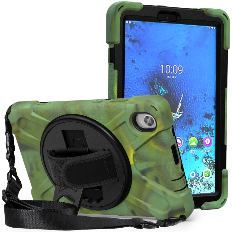 For Lenovo Tab M8 (2020) TB-8705F 8.0 inch Shockproof Colorful Silicone + PC Protective Case with Holder & Shoulder Strap & Hand Strap(Camouflage) - Other Galaxy Tab PC by buy2fix | Online Shopping UK | buy2fix