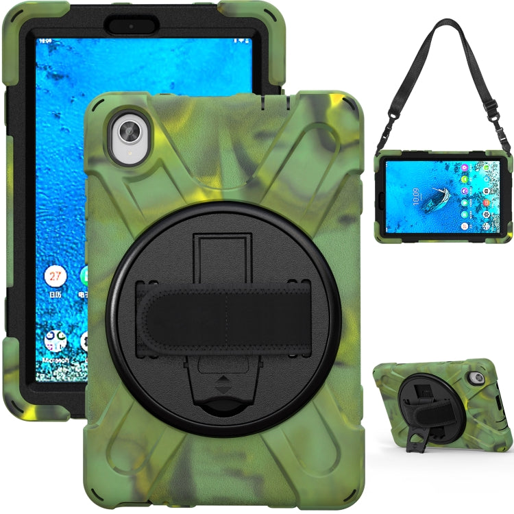 For Lenovo Tab M8 (2020) TB-8705F 8.0 inch Shockproof Colorful Silicone + PC Protective Case with Holder & Shoulder Strap & Hand Strap(Camouflage) - Other Galaxy Tab PC by buy2fix | Online Shopping UK | buy2fix