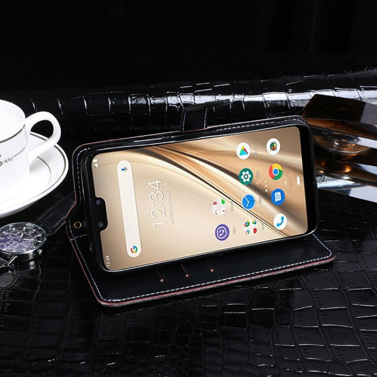 For Fujitsu Arrows RX idewei Crocodile Texture Horizontal Flip Leather Case with Holder & Card Slots & Wallet(Black) - More Brand by idewei | Online Shopping UK | buy2fix