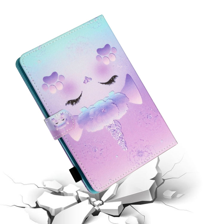 For 8 inch Tablet PC Universal Sewing Thread Horizontal Painted Flat Leather Case with Pen Cover & Anti Skid Strip & Card Slot & Holder(Horse) - 8 inch by buy2fix | Online Shopping UK | buy2fix