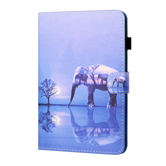 Sewing Thread Horizontal Painted Flat Leather Case with Pen Cover & Anti Skid Strip & Card Slot & Holder & Sleep / Wake-up Function For iPad Air(Tree And Elephant) - iPad Air (2019) Cases by buy2fix | Online Shopping UK | buy2fix