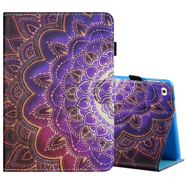 Sewing Thread Horizontal Painted Flat Leather Case with Pen Cover & Anti Skid Strip & Card Slot & Holder & Sleep / Wake-up Function For iPad Air 2(Datura Flowers) - More iPad Cases by buy2fix | Online Shopping UK | buy2fix