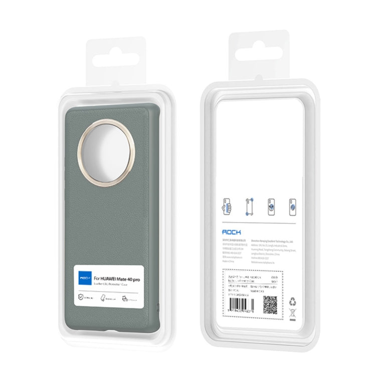 For Huawei Mate 40 ROCK Full Coverage Shockproof PC+TPU+PU Protective Case(Army Green) - Huawei Cases by ROCK | Online Shopping UK | buy2fix