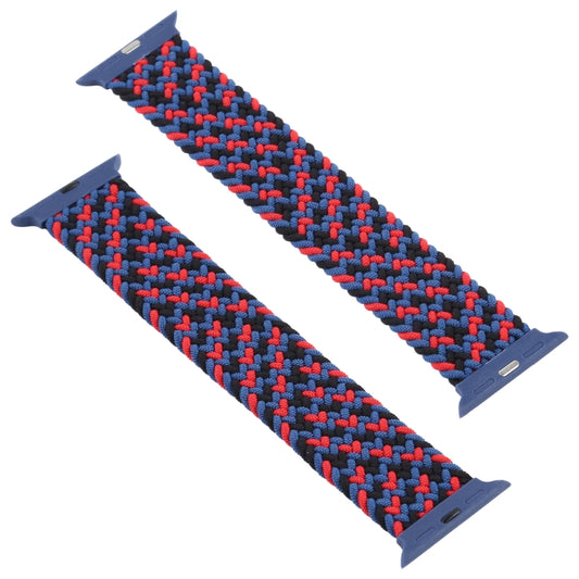 Plastic Buckle Mixed Color Nylon Braided Single Loop Watch Band For Apple Watch Ultra 49mm&Watch Ultra 2 49mm / Series 9&8&7 45mm / SE 3&SE 2&6&SE&5&4 44mm / 3&2&1 42mm, Size:M(Camouflage Red) by buy2fix