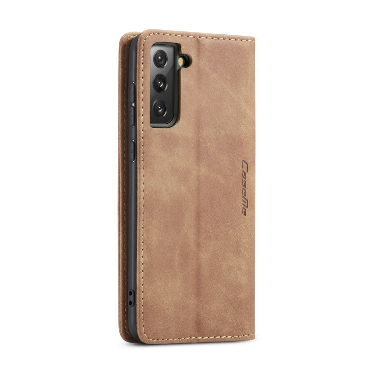 For Samsung Galaxy S21 5G CaseMe 013 Multifunctional Horizontal Flip Leather Case with Holder & Card Slot & Wallet(Brown) - Galaxy S21 5G Cases by CaseMe | Online Shopping UK | buy2fix