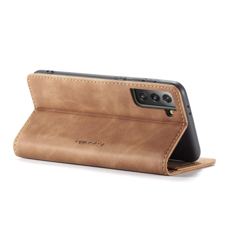 For Samsung Galaxy S21 5G CaseMe 013 Multifunctional Horizontal Flip Leather Case with Holder & Card Slot & Wallet(Brown) - Galaxy S21 5G Cases by CaseMe | Online Shopping UK | buy2fix