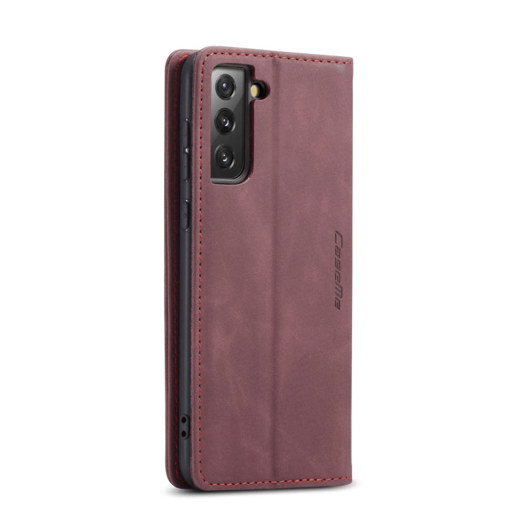 For Samsung Galaxy S21 5G CaseMe 013 Multifunctional Horizontal Flip Leather Case with Holder & Card Slot & Wallet(Wine Red) - Galaxy S21 5G Cases by CaseMe | Online Shopping UK | buy2fix