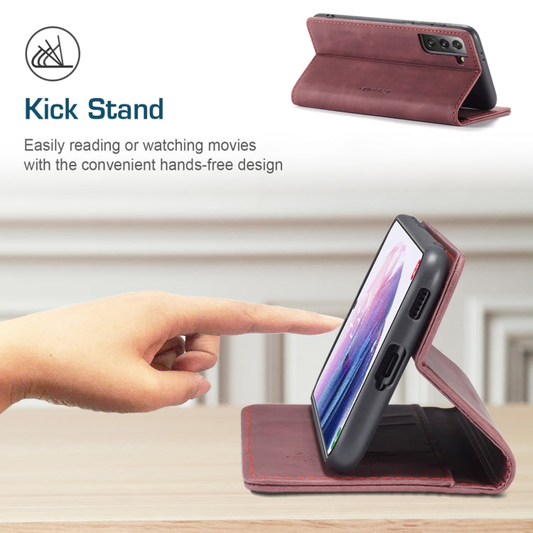 For Samsung Galaxy S21 5G CaseMe 013 Multifunctional Horizontal Flip Leather Case with Holder & Card Slot & Wallet(Wine Red) - Galaxy S21 5G Cases by CaseMe | Online Shopping UK | buy2fix