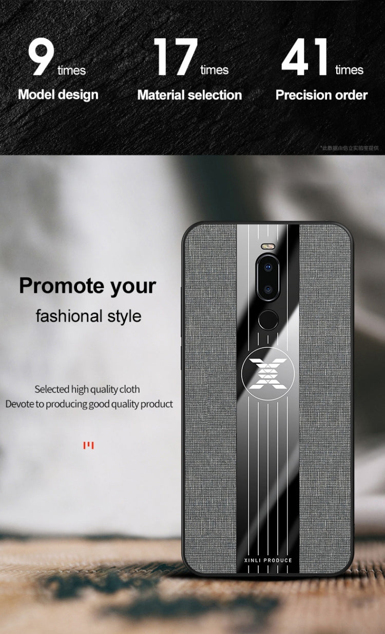 For Meizu Note 8 XINLI Stitching Cloth Texture Shockproof TPU Protective Case(Grey) - Meizu by XINLI | Online Shopping UK | buy2fix