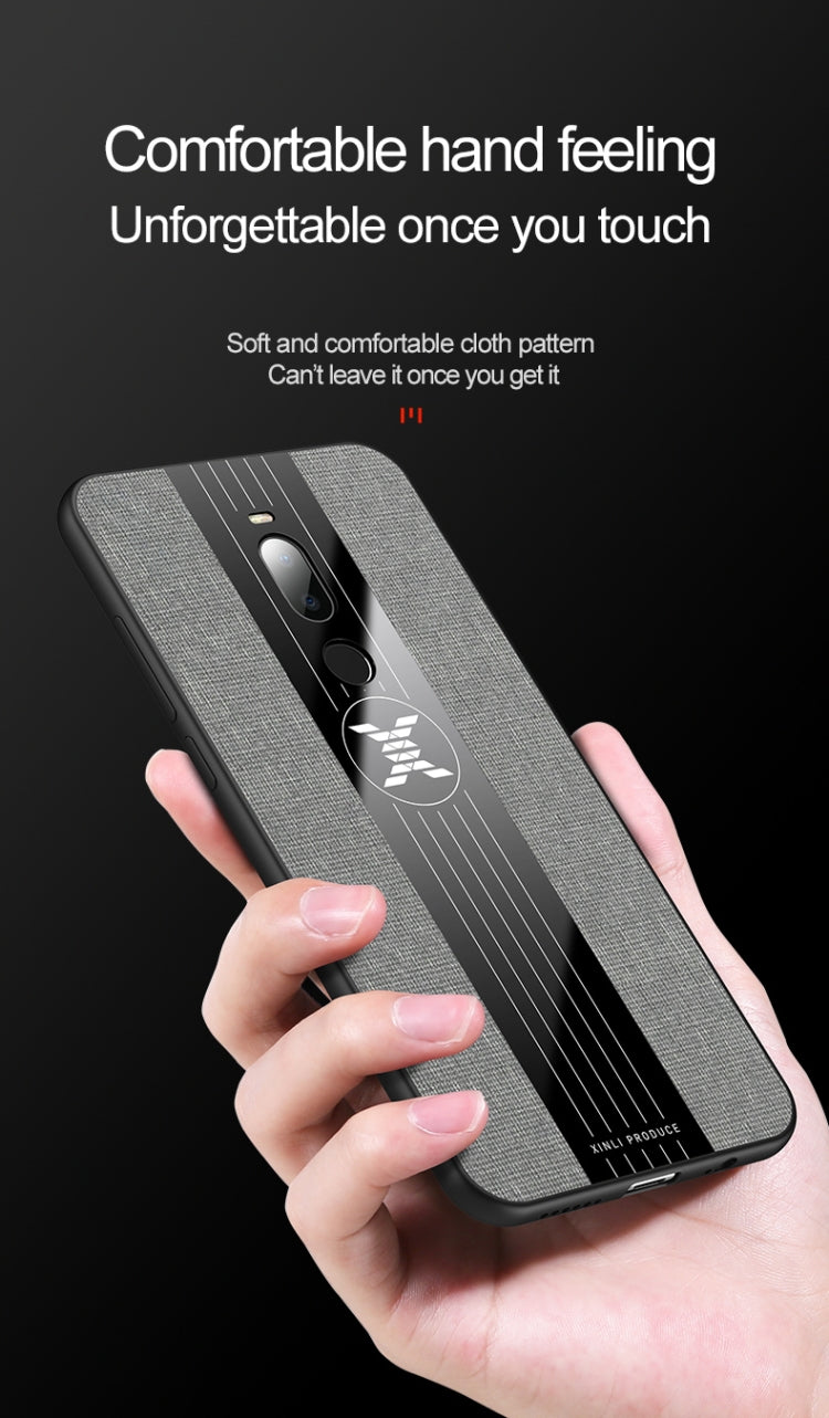 For Meizu Note 8 XINLI Stitching Cloth Texture Shockproof TPU Protective Case(Grey) - Meizu by XINLI | Online Shopping UK | buy2fix