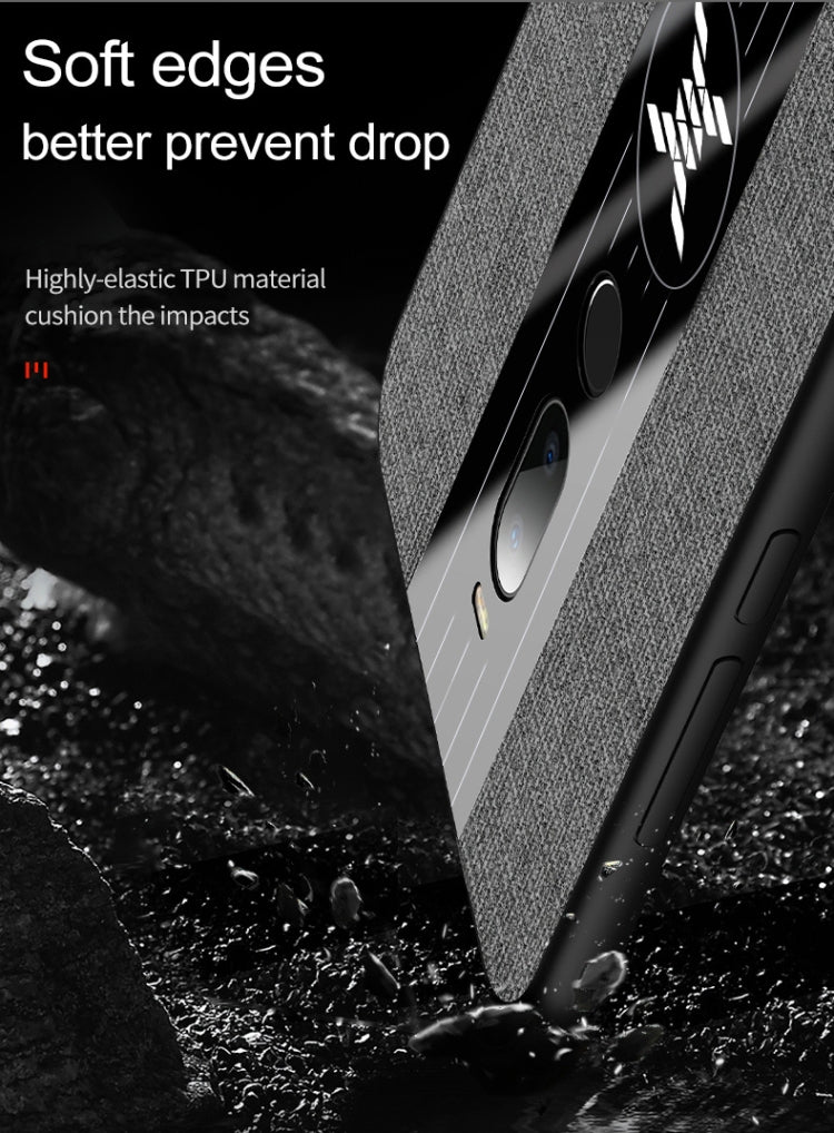 For Meizu Note 8 XINLI Stitching Cloth Texture Shockproof TPU Protective Case(Grey) - Meizu by XINLI | Online Shopping UK | buy2fix