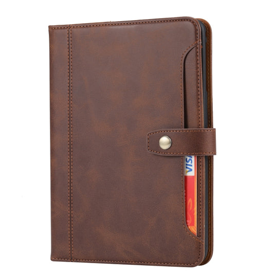 Calf Texture Double Fold Clasp Horizontal Flip Leather Case with Photo Frame & Holder & Card Slots & Wallet For iPad mini 5 / mini 4 / mini 3(Coffee) - iPad mini (2019) / mini 5 Cases by buy2fix | Online Shopping UK | buy2fix