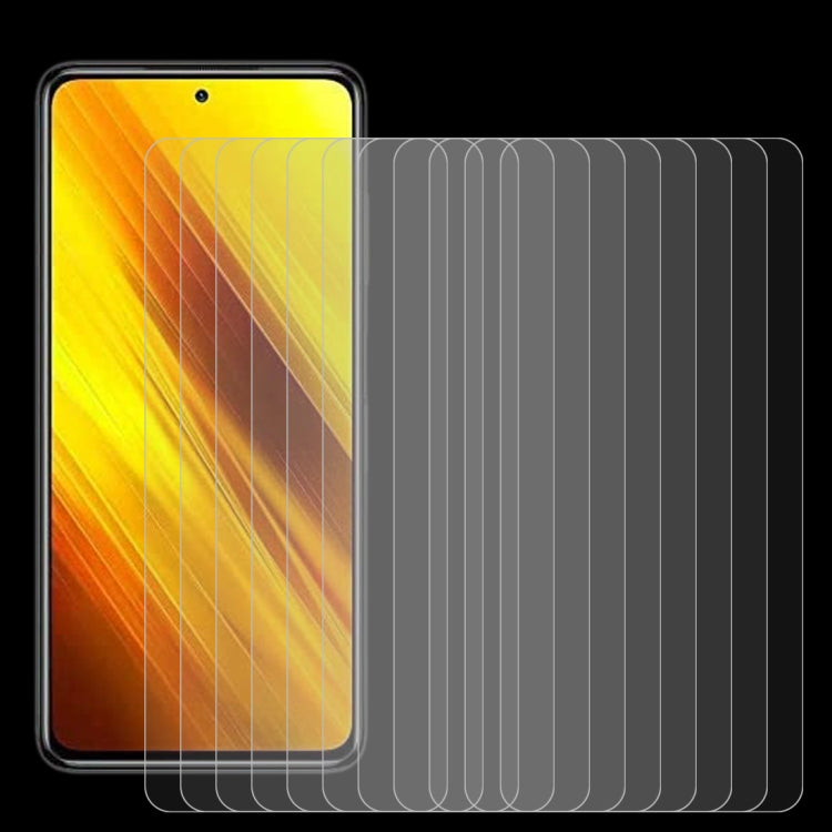 For Xiaomi Poco X3 10 PCS 0.26mm 9H 2.5D Tempered Glass Film by buy2fix