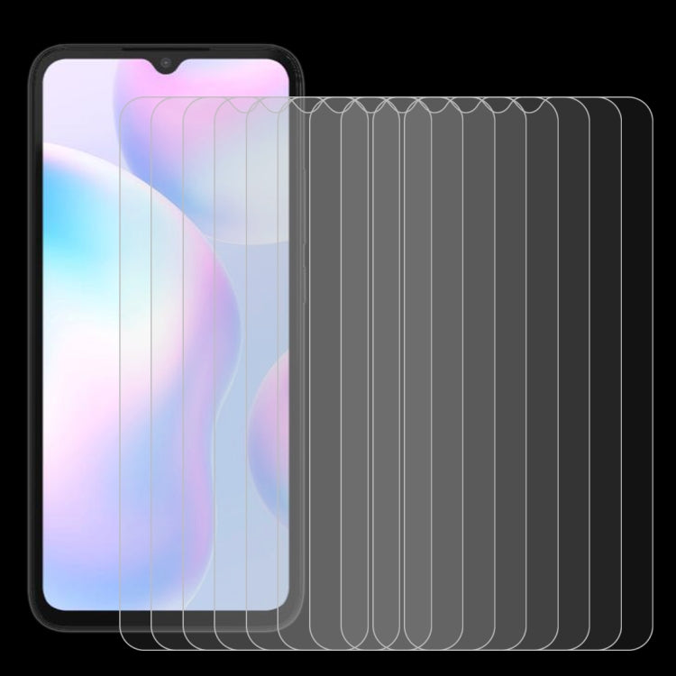 For Xiaomi Redmi 10A / 9A / 9A Sport / 9C / 9C NFC / Poco C31 / 9 Acitve 10 PCS 0.26mm 9H 2.5D Tempered Glass Film by buy2fix